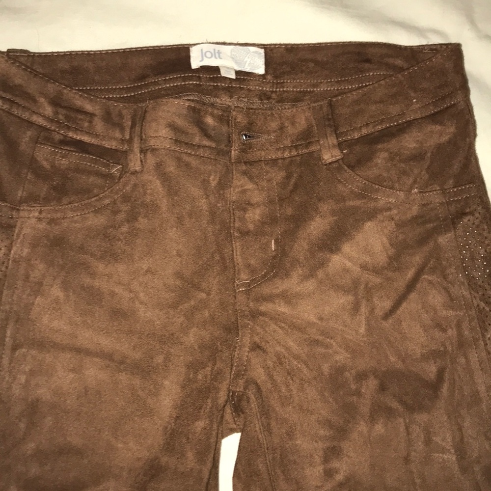 Brown suede pants